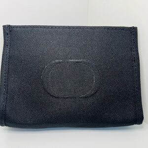 Dior New Bag/Pouch Black with Gold Snap Close Clutch and Embossed CD Logo